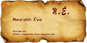 Meurath Éva névjegykártya